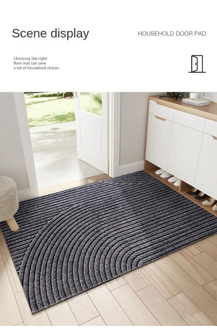 Tapis de porte en fibres durables avec base antidérapante, excellent pour la propreté des sols et la protection.
