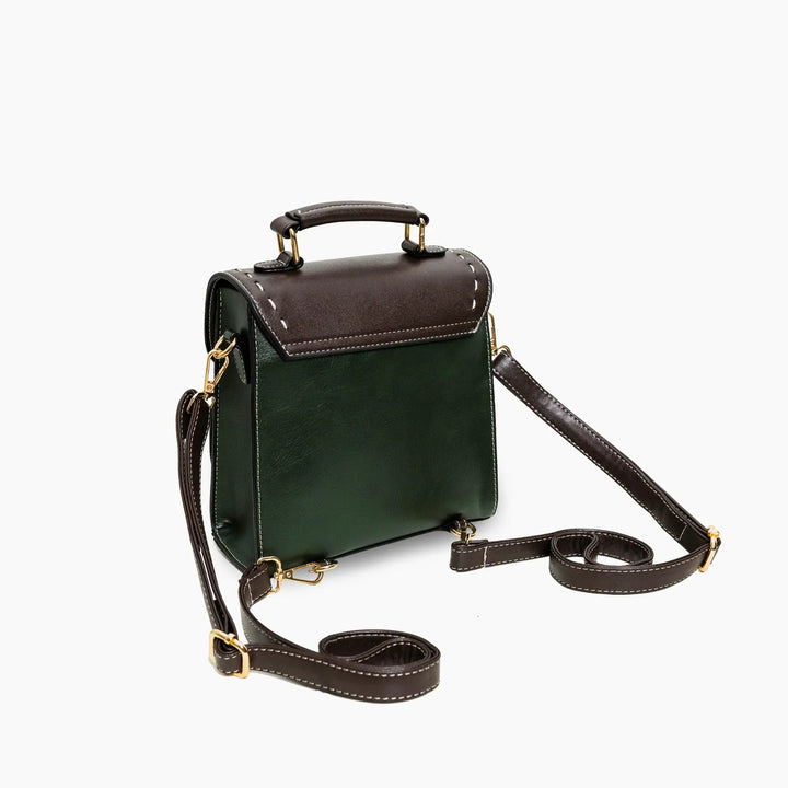 Sac à dos femme Bella vert, parfait pour un look élégant et quotidien.