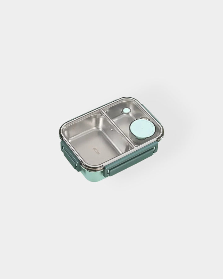Lunch box portative rouge en plastique pour pique-nique, garde les aliments chauds/froids.