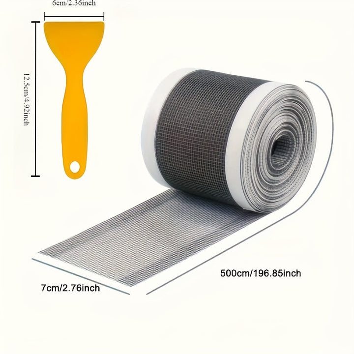 Accessoire de plomberie : grille de protection adhésive 5m contre les bouchons de cheveux dans les drains.