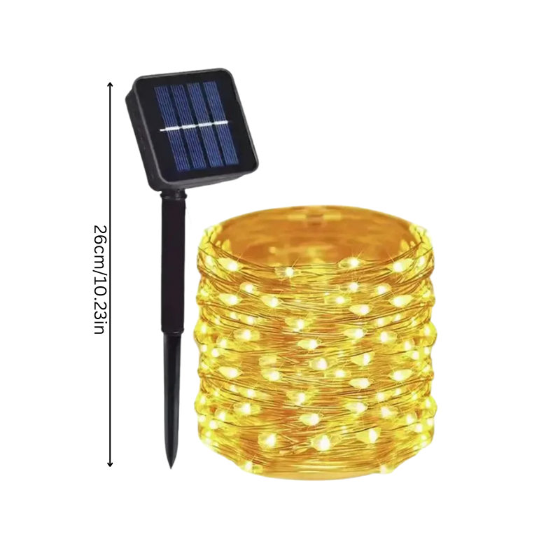 Créez une ambiance festive avec cette guirlande lumineuse solaire étanche pour jardin, terrasse ou événements.
