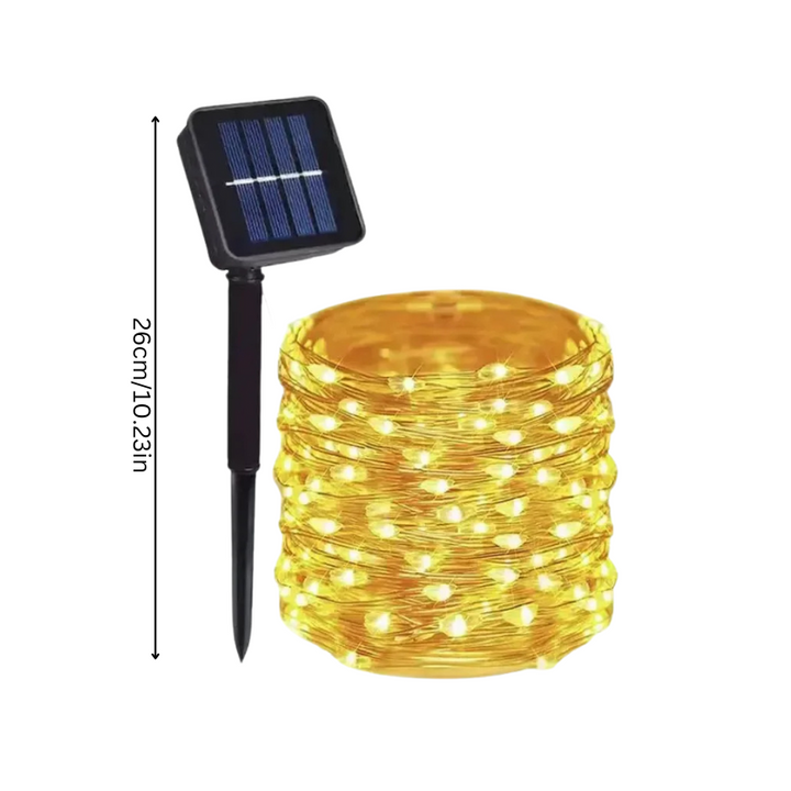 Créez une ambiance festive avec cette guirlande lumineuse solaire étanche pour jardin, terrasse ou événements.