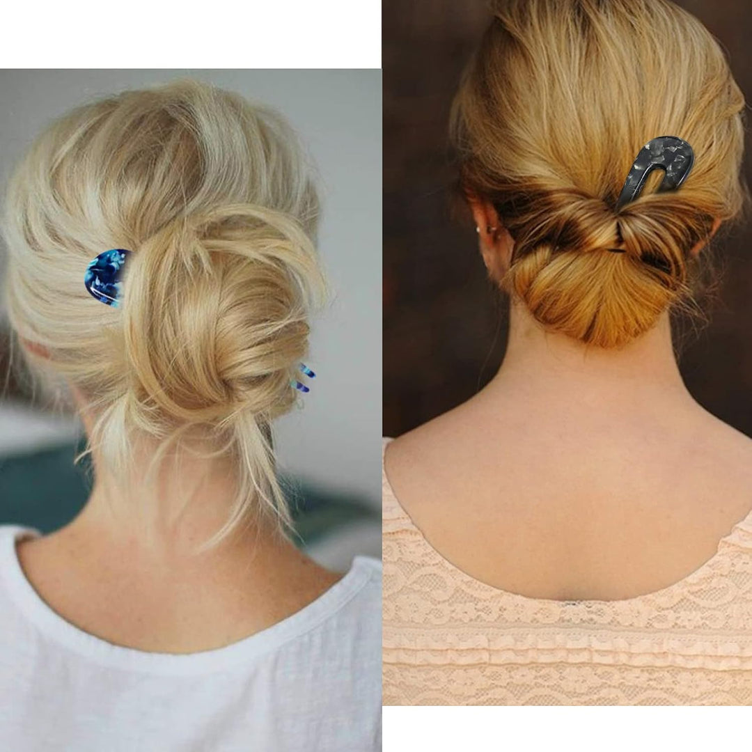 Épingles à chignon en U, accessoire de beauté pour femme, maintiennent les cheveux épais avec élégance et confort.