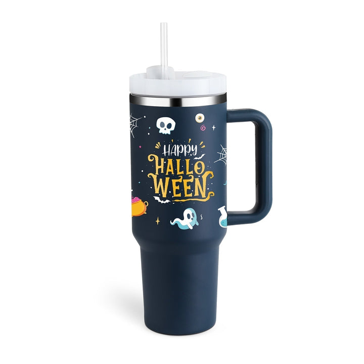 Mug isotherme unisexe avec paille, essentiel pour maintenir l'hydratation toute la journée.