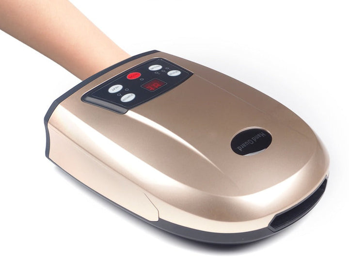 Thérapie mains complète : appareil intelligent soulage l'arthrite, neuropathie, douleurs avec chaleur et compression.