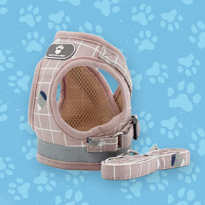 Harnais chat doux et respirant Comfort Flex, idéal pour des promenades agréables et sécurisées.