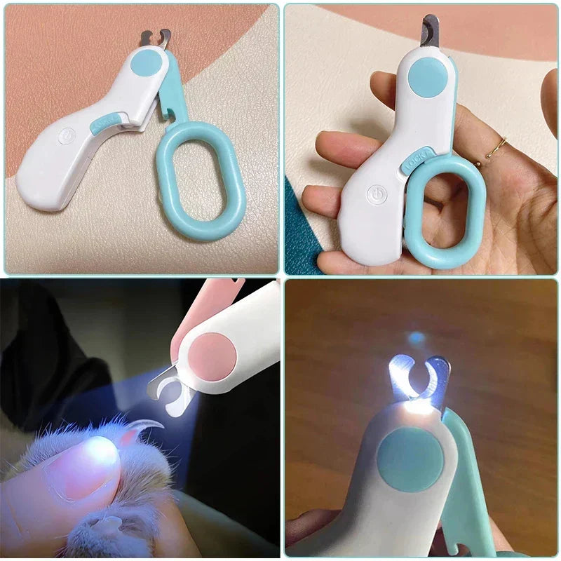 Manucure canine et féline facilitée par ce coupe-ongles ergonomique à LED. Précision pour le toilettage des pattes.