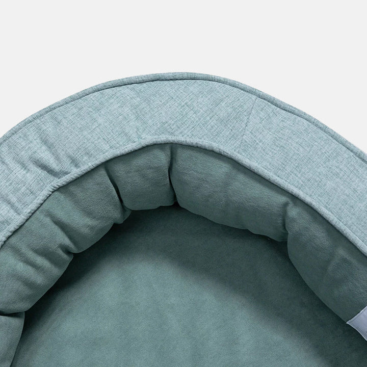 Lit chien lavable en machine, design luxe et matériau doux pour un confort durable et une hygiène facile.
