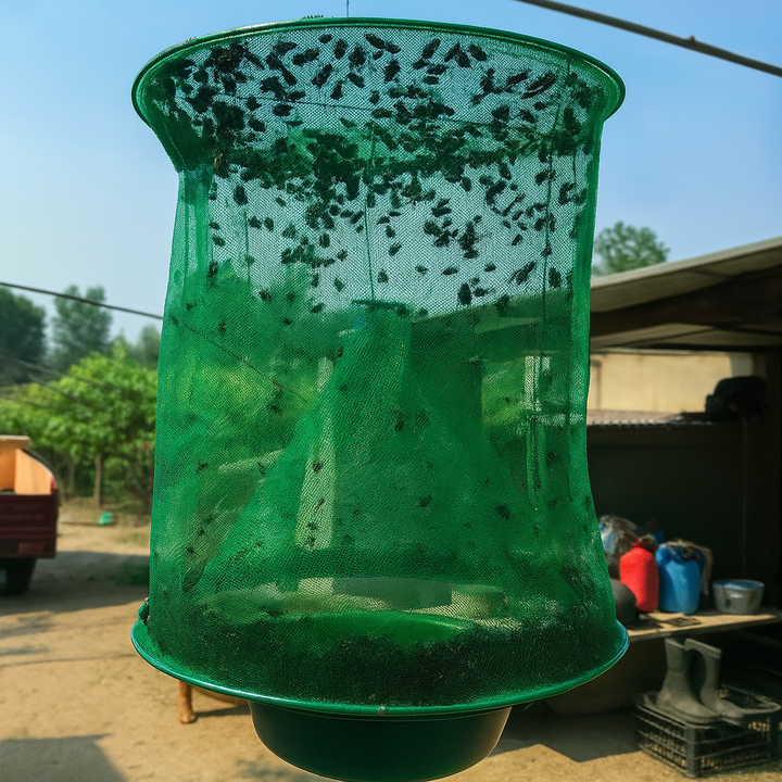 Piège à mouches réutilisable pour jardin extérieur, ferme. Solution écologique sans produits chimiques anti-insectes nuisibles.