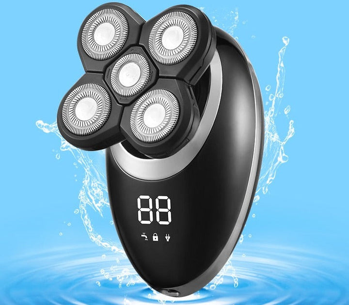 Design ergonomique du rasoir 4D étanche homme, prise en main confortable pour un toilettage facile et efficace.