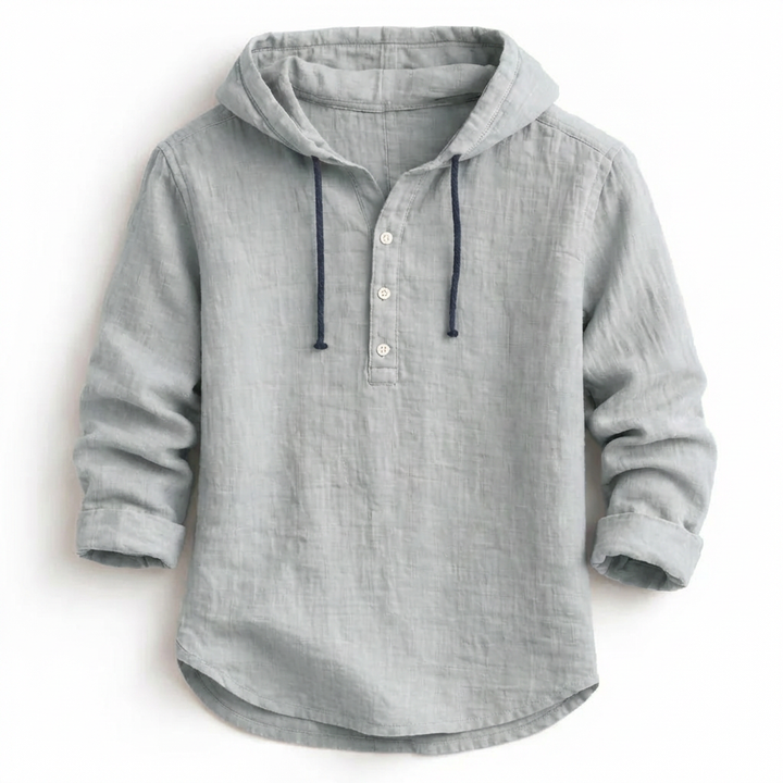 Chemise à capuche pour homme, alliant confort et style décontracté moderne, très polyvalente.