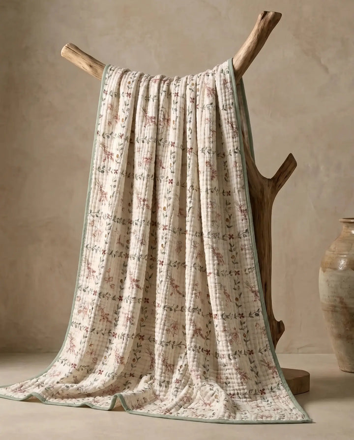 Jeté de canapé en coton, respirant, doux et naturel, pour une décoration chaleureuse.