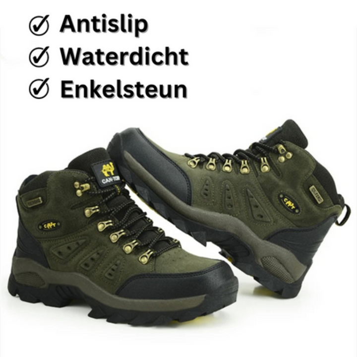 Chaussures de randonnée robustes pour hommes. Idéales pour le trekking, l'extérieur et l'aventure sur tous sentiers. Grand confort.