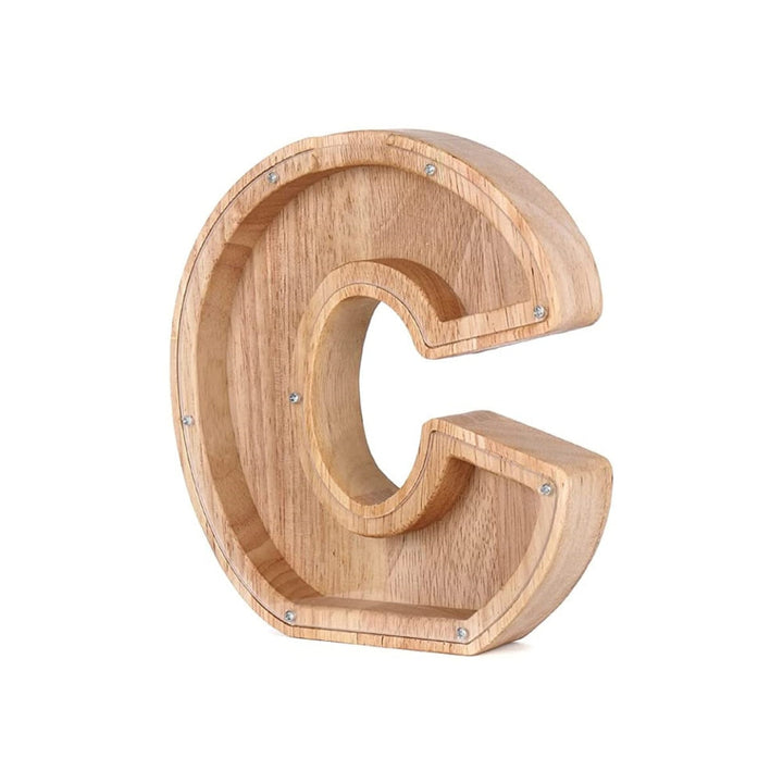 Tirelire enfant en bois, design élégant et moderne, s'intègre à toute chambre.
