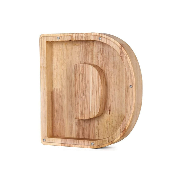 Décoration chambre enfant : tirelire alphabet en bois, objet personnalisé et utile.