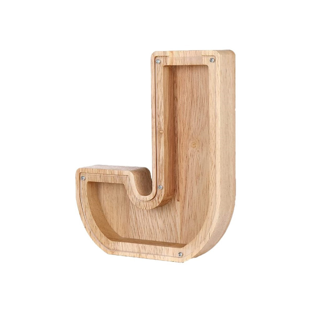 Tirelire alphabet personnalisable, jouet éducatif et décoration de chambre d'enfant.