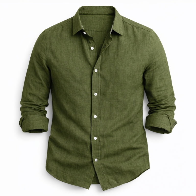 Chemise polyvalente homme, manches longues, facile à assortir avec un jean ou pantalon de costume.