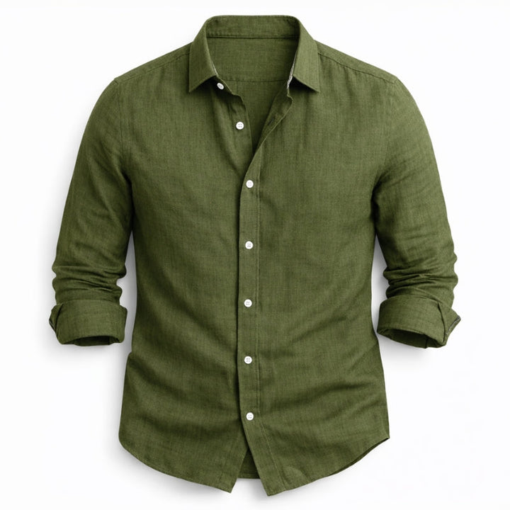 Chemise polyvalente homme, manches longues, facile à assortir avec un jean ou pantalon de costume.