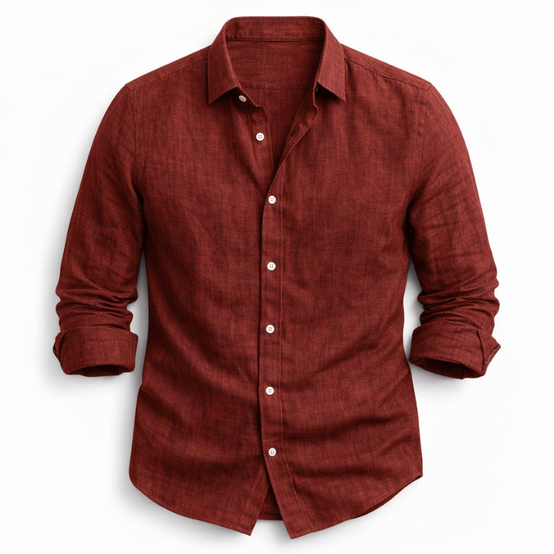 Vêtement homme polyvalent: chemise manches longues, col classique, parfait pour look habillé ou casual.
