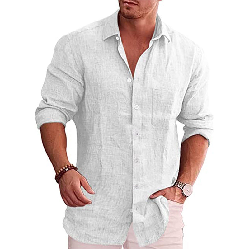 Style décontracté: Chemise homme manches longues, col classique, portée ouverte ou fermée.