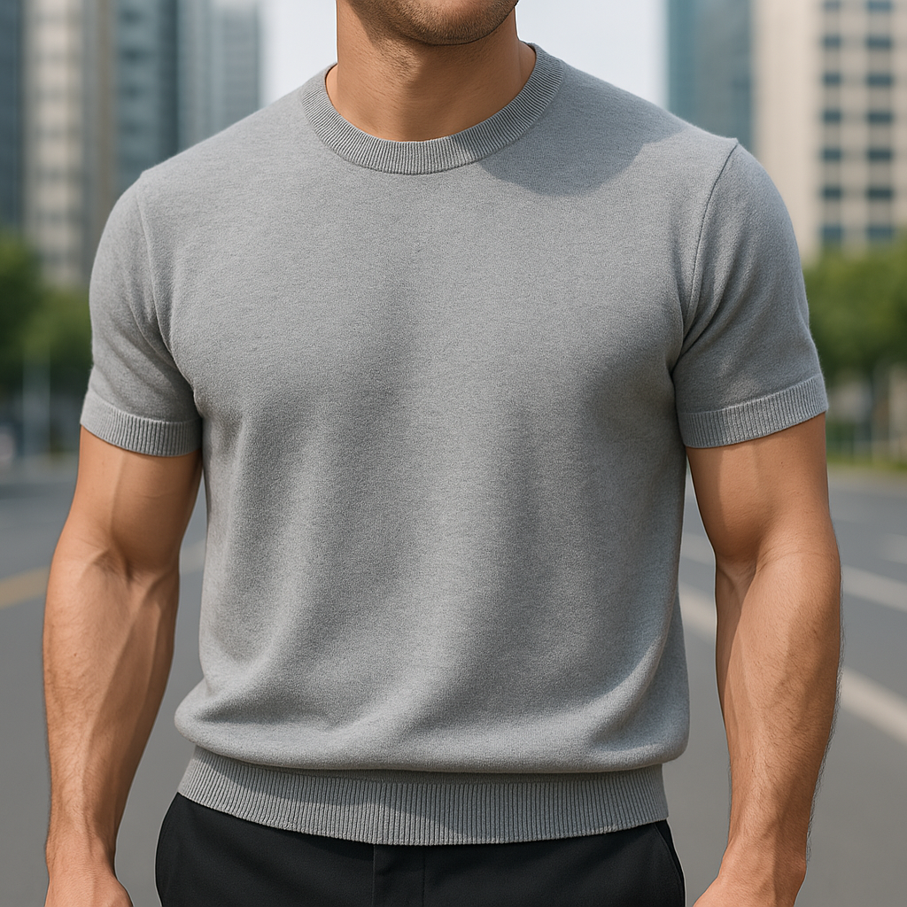 Style casual: T-shirt homme bleu roi, slim fit, col rond, manches courtes, coton premium, look moderne assuré.