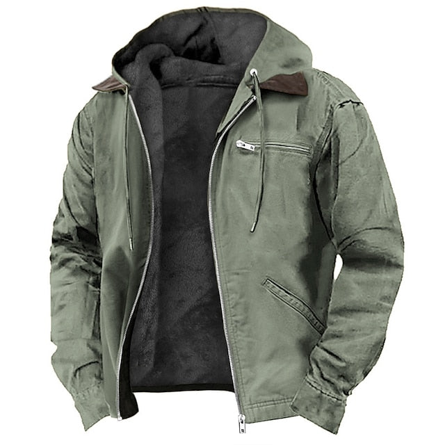 Veste homme casual avec poches, coupe moderne, idéale multisaison pour un look décontracté et pratique.