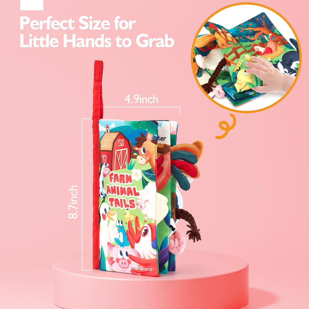Livre d'activités sensoriel, couleurs vives et textures multiples pour bébé curieux.