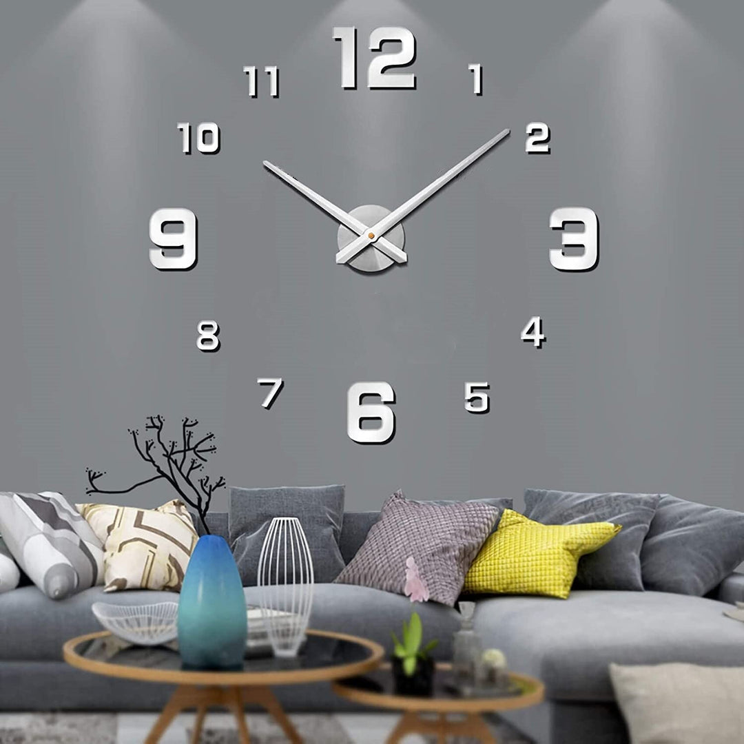 Horloge murale silencieuse XXL design moderne, parfaite pour une chambre ou un bureau sans bruit.