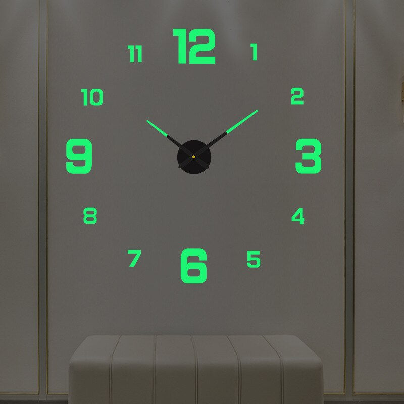 Horloge murale lumineuse design moderne grand format, apporte une touche chic et fonctionnelle à votre intérieur.