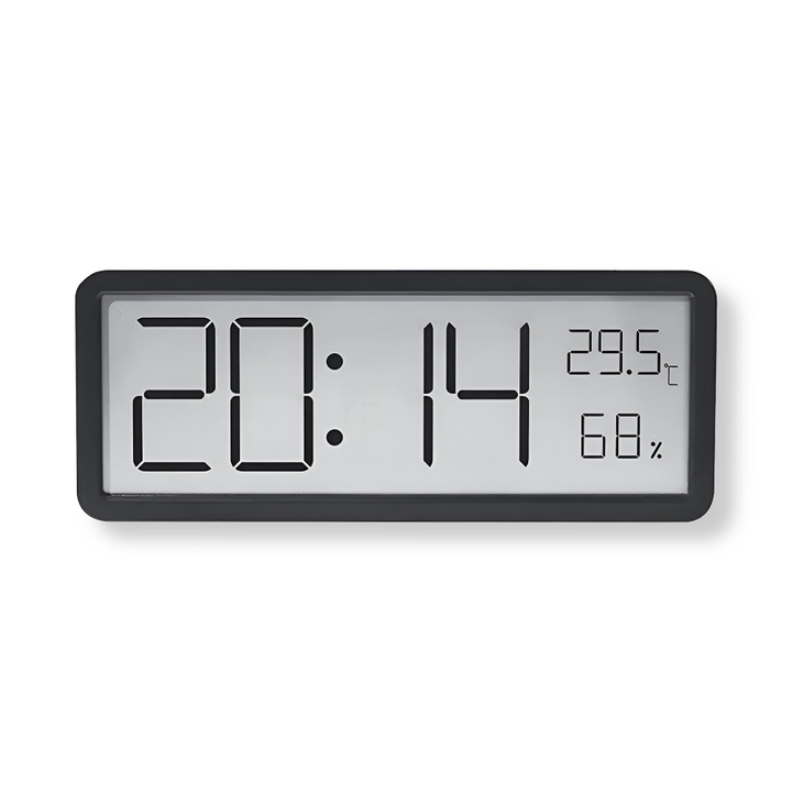 Horloge murale numérique LED moderne, affichant clairement la température et l'humidité intérieure pour votre maison.