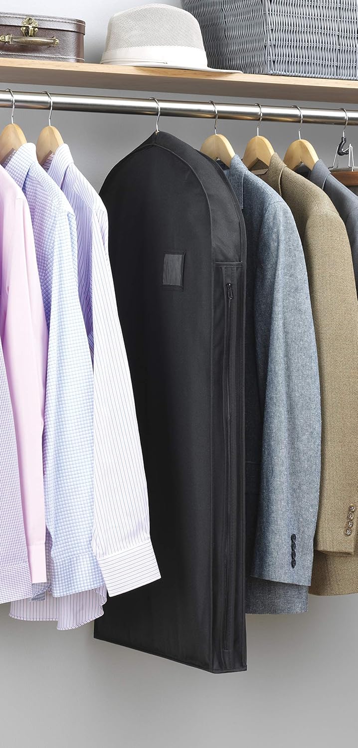 Housse de transport unisexe noire pour vêtements de voyage. Zippée, déperlante, protection optimale pour bagages.
