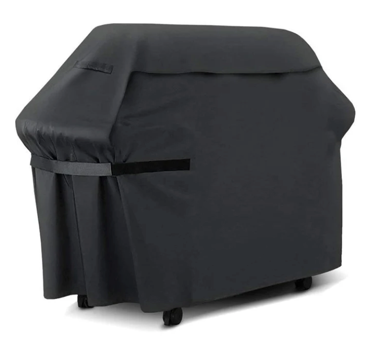 Protection étanche et résistante pour barbecue de jardin, housse universelle noire pour toutes saisons.