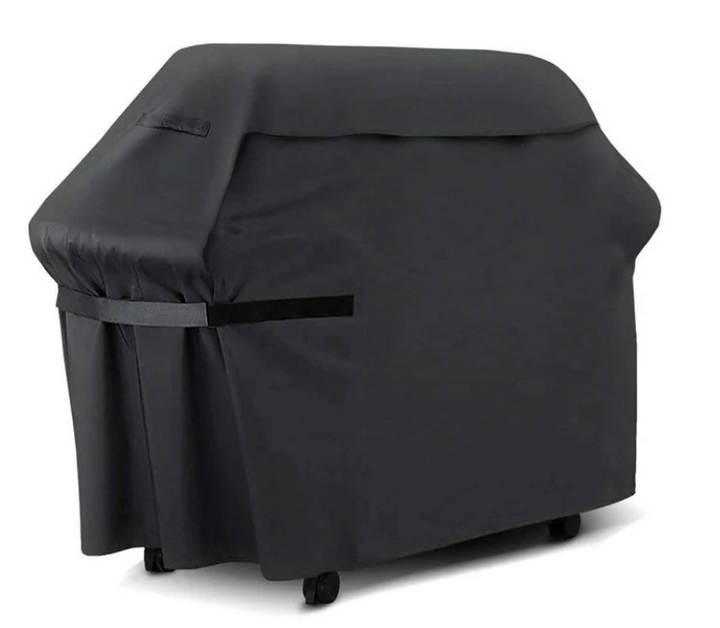 Protection étanche et résistante pour barbecue de jardin, housse universelle noire pour toutes saisons.