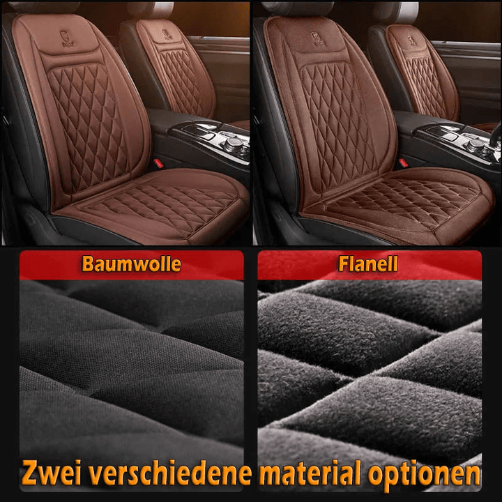 Housse de siège auto chauffante universelle, maintien sécurisé et chaleur réglable pour un hiver confortable.