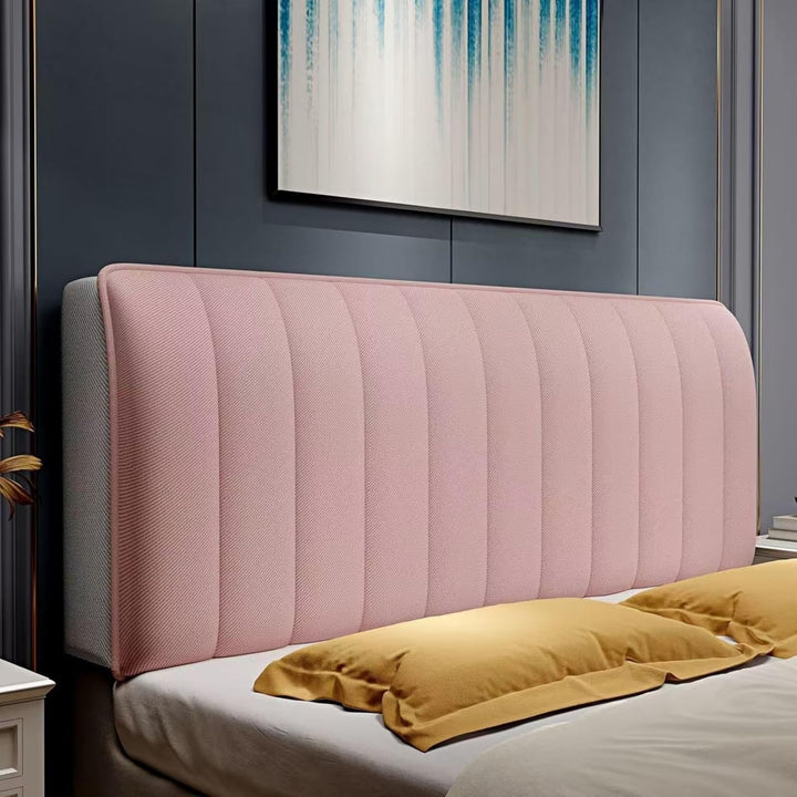 Housse décorative pour tête de lit, extensible et douce, apporte élégance et protection sans plis.
