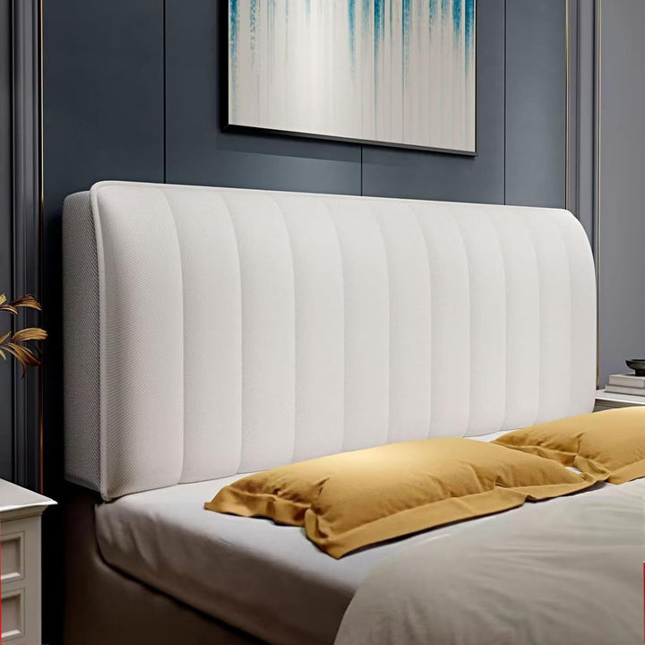 Housse de tête de lit douce et extensible, améliore le confort et la déco de chambre, sans plis.