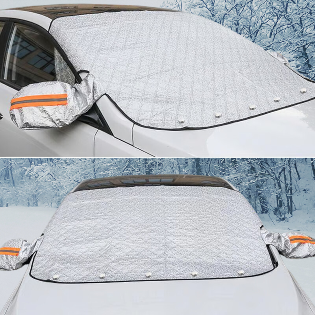 Protection pare-brise voiture magnétique et rétroviseurs, idéale été/hiver contre UV, givre et neige.