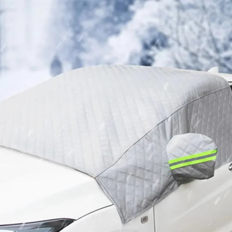 Housse de protection pare-brise et rétroviseurs magnétique pour voiture, facilite le dégivrage matinal.