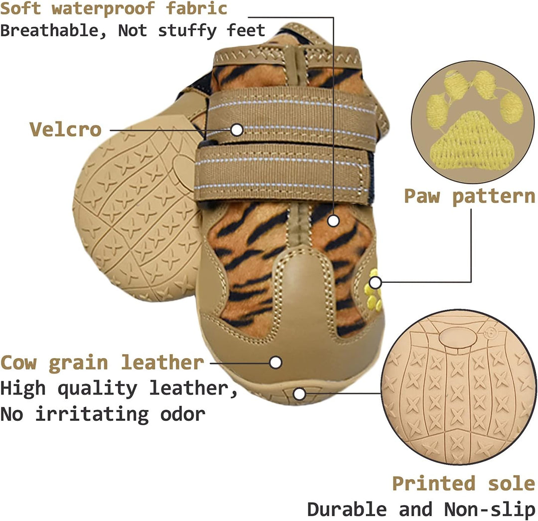 Prévenez les blessures des pattes avec ces bottes de protection pour chiens, résistantes à l'eau.