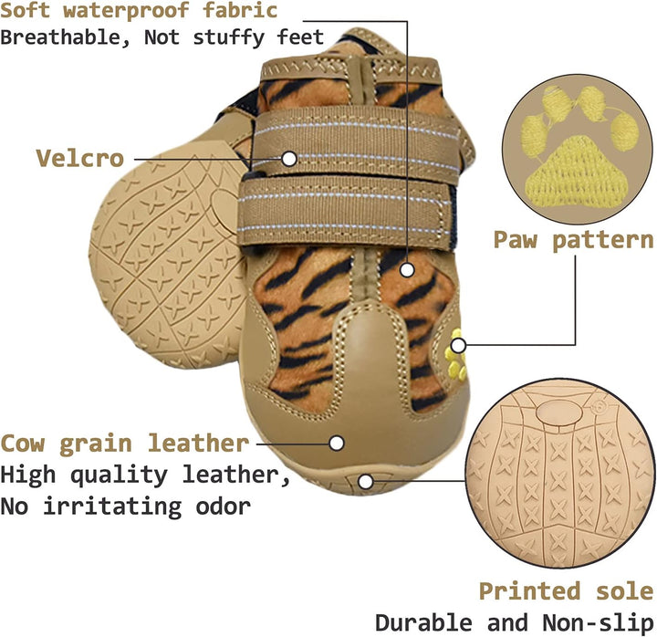 Prévenez les blessures des pattes avec ces bottes de protection pour chiens, résistantes à l'eau.