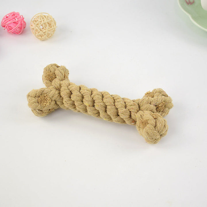 Chien mordant jouet CleanChew, accessoire de mastication pour hygiène bucco-dentaire et bien-être canin.