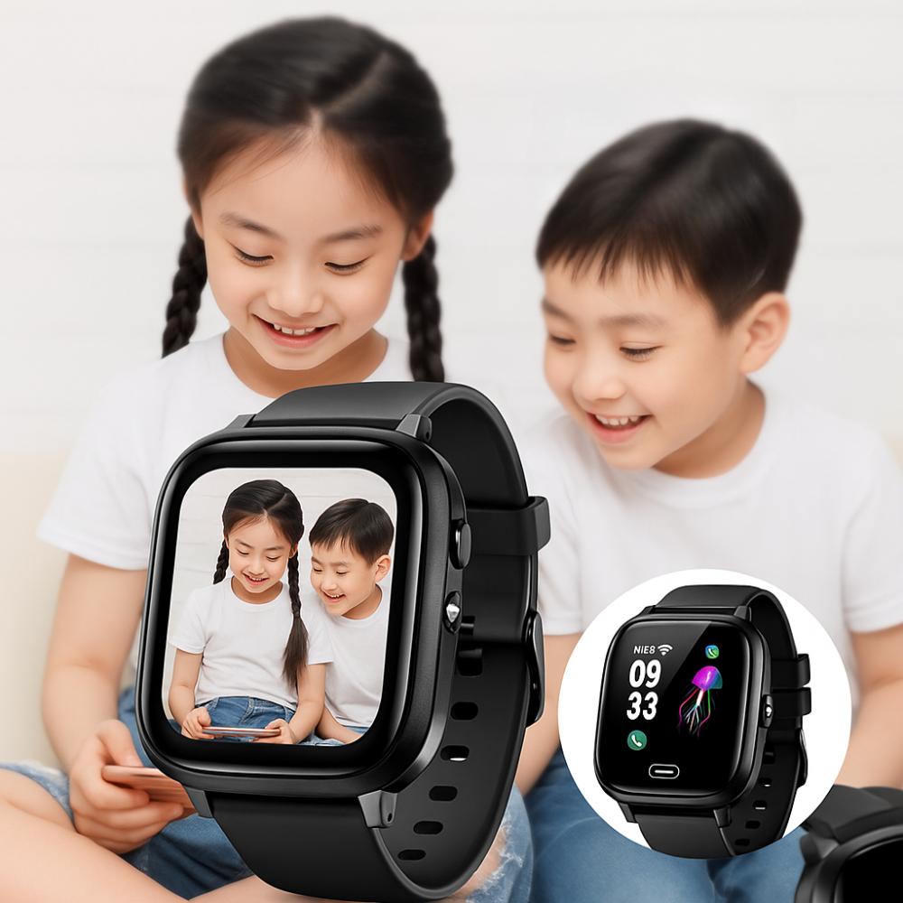 Montre connectée enfant 4G avec GPS précis, appels vocaux/vidéo. Géolocalisation sécurisée pour les petits.