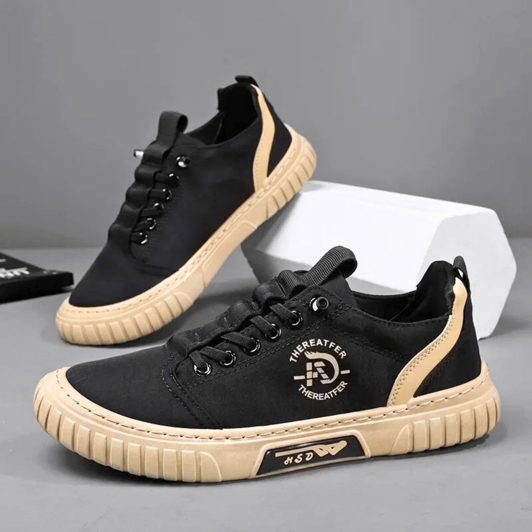 Détail de la matière respirante de la sneaker homme. Assure légèreté et confort pour un usage urbain décontracté.