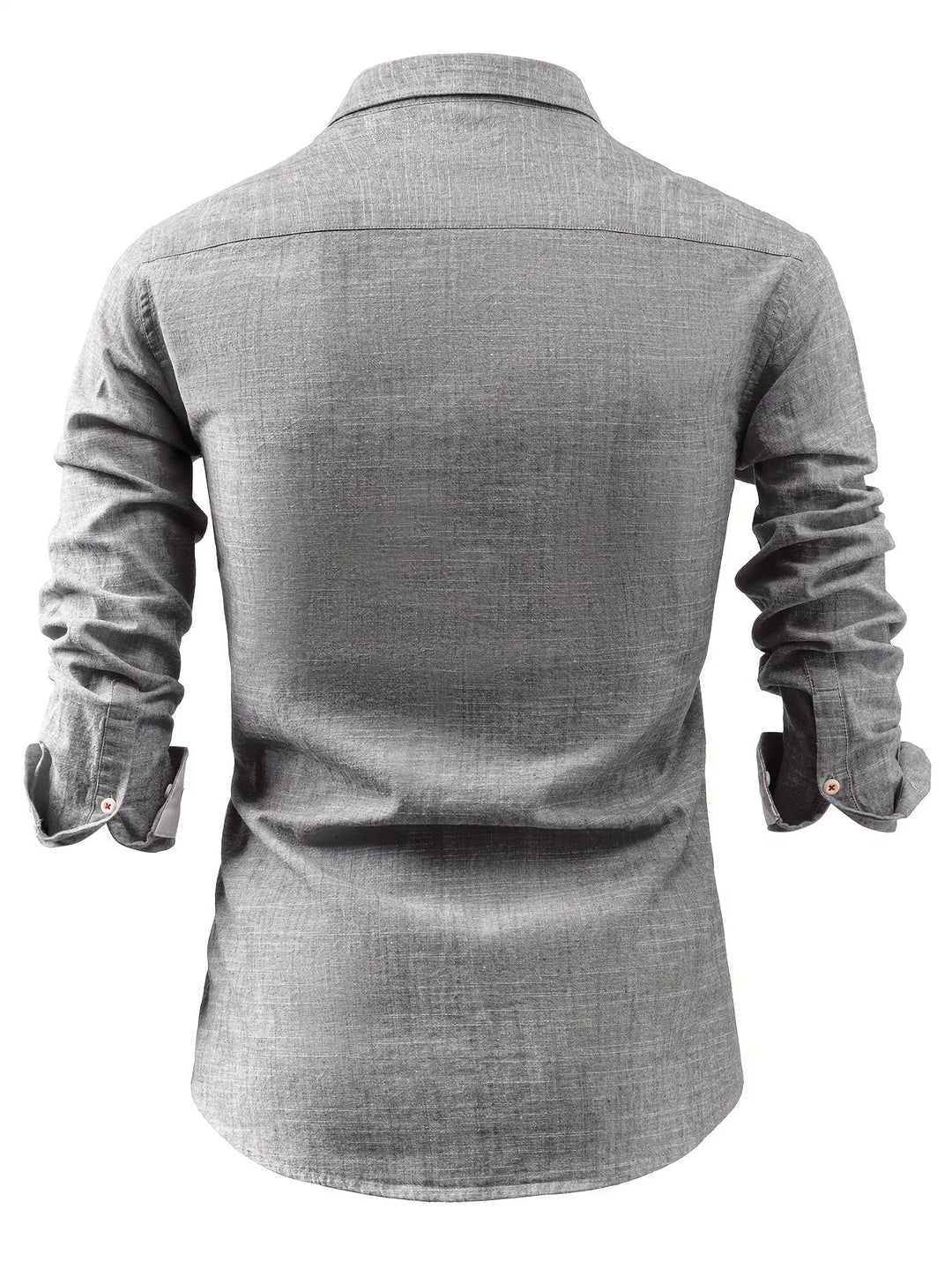 Chemise homme élégante unie, coupe droite confortable, idéale pour le bureau ou les sorties décontractées.