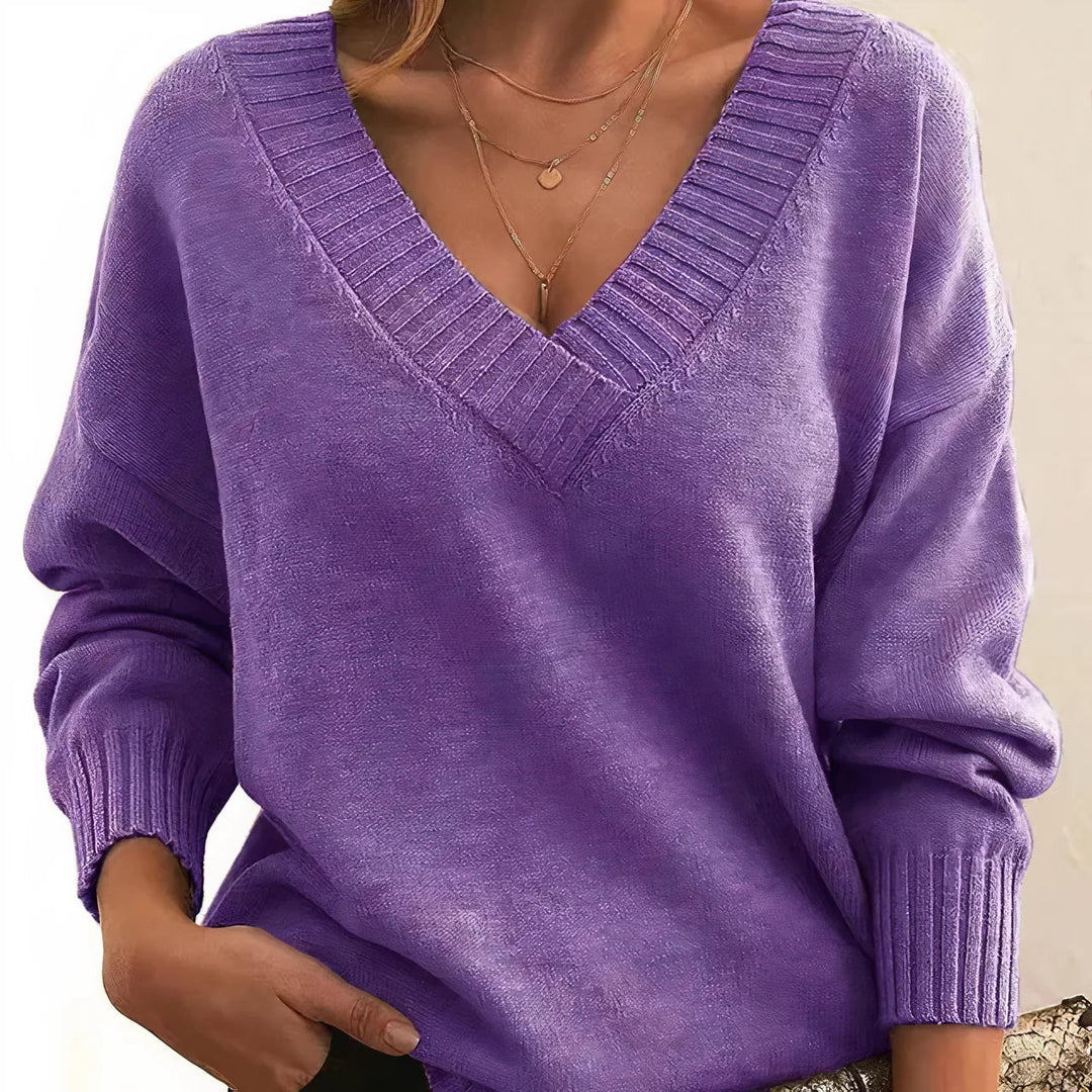 Mode femme: pull décontracté à col rond, tricot confortable et chic pour un look moderne.
