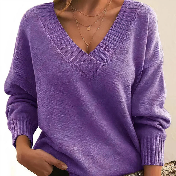 Mode femme: pull décontracté à col rond, tricot confortable et chic pour un look moderne.