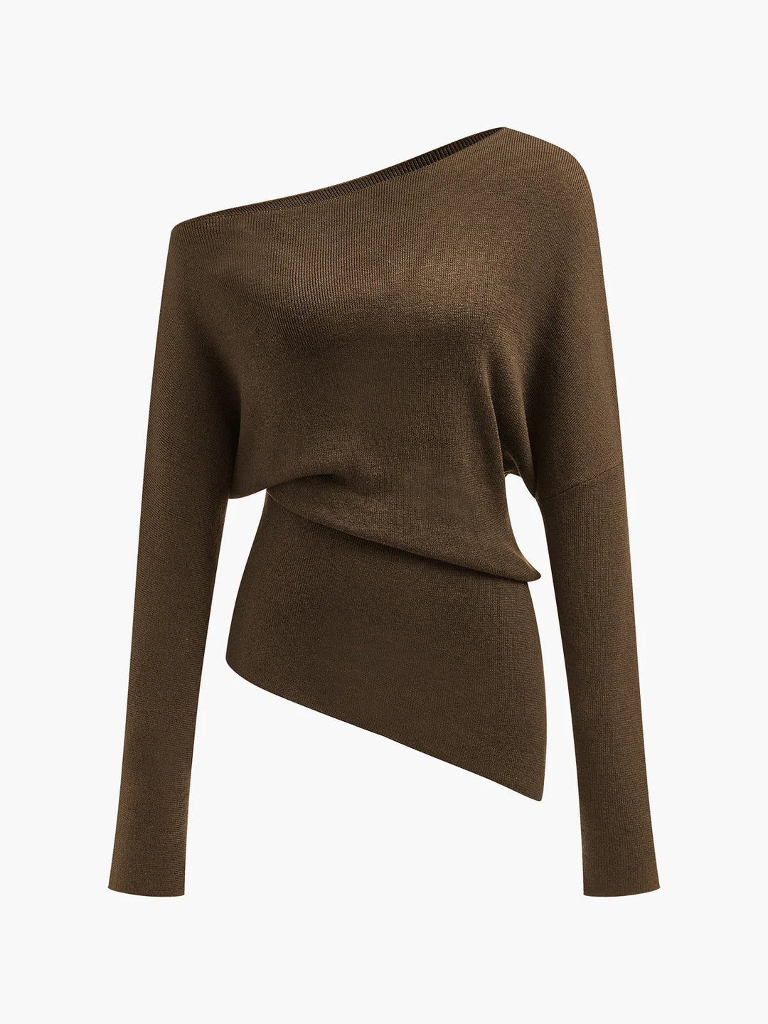 Pull femme rose poudré, slim, col bateau, élégant et décontracté.