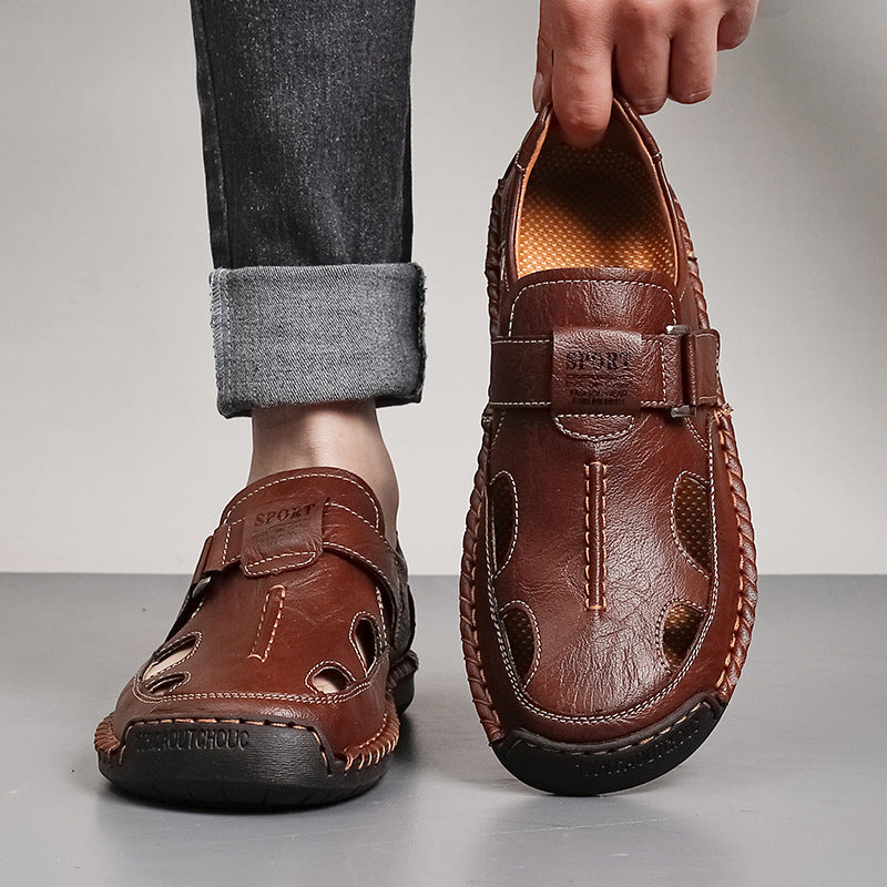 Sandales homme décontractées et confortables, conçues pour les grandes pointures. Idéales pour l'été et la marche.