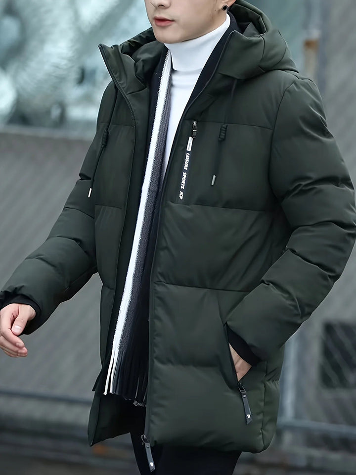 Veste hiver homme mi-longue matelassée, confortable et tendance pour la mode masculine.