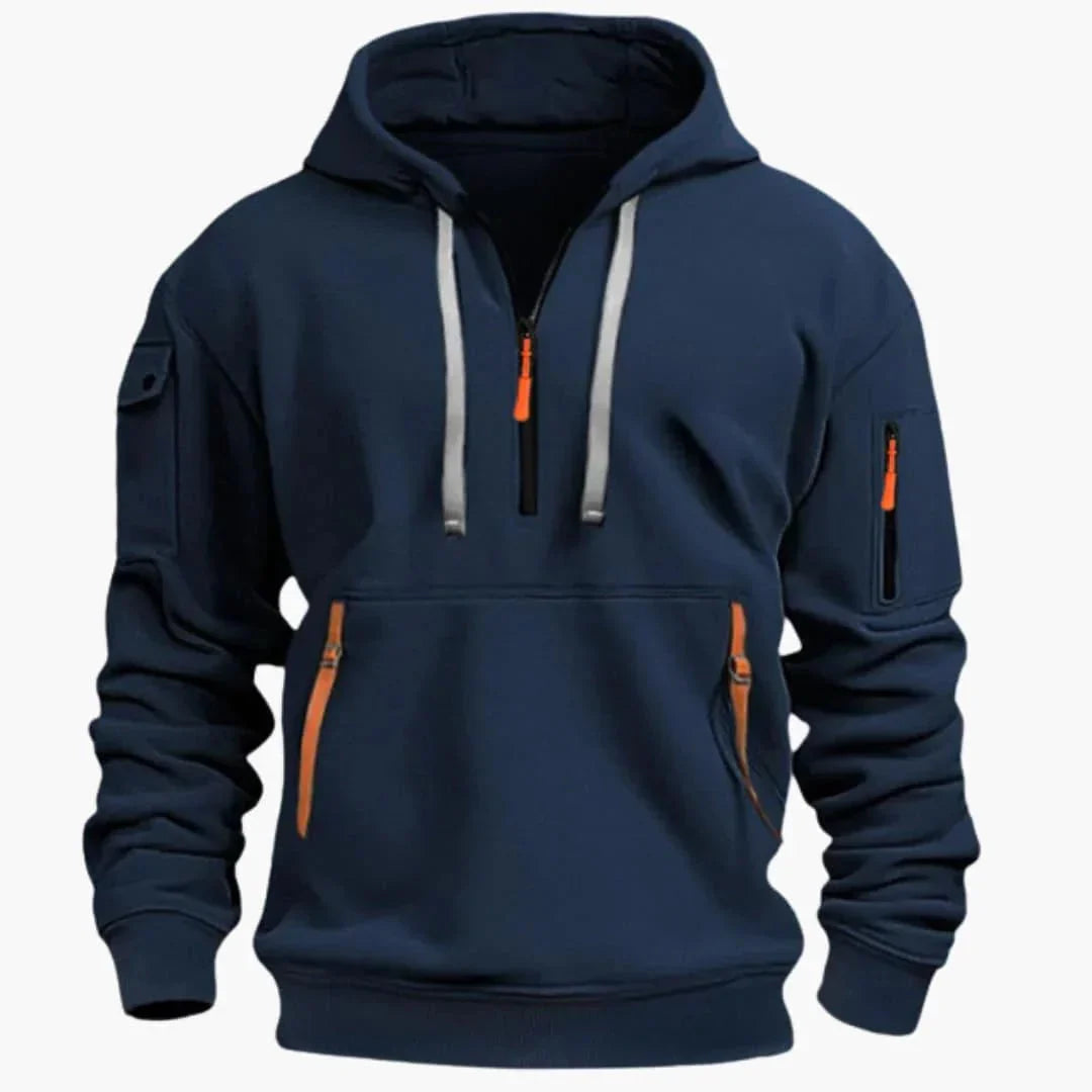 Sweat à capuche homme ample et décontracté pour un style urbain et confort quotidien.